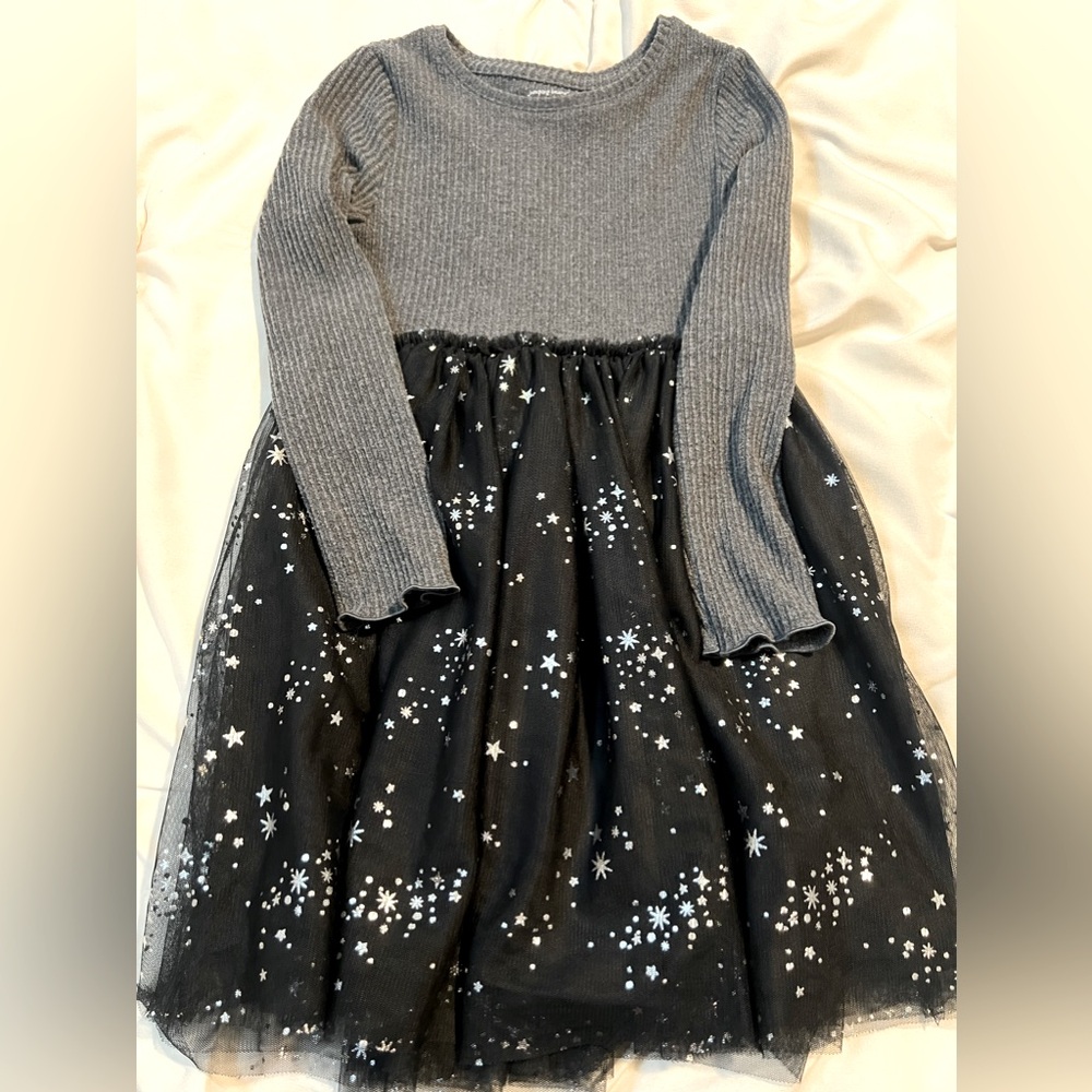 Sweater Dress with layered Tulle bottom size 6